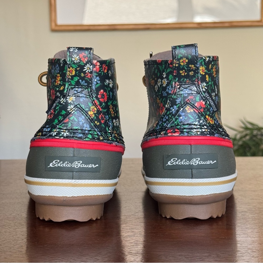NEW & RARE Eddie Bauer x The Great Women's Rain Boots Floral Duck Boots | Size 8 - Picture 5 of 12